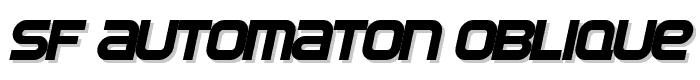 SF Automaton Oblique font